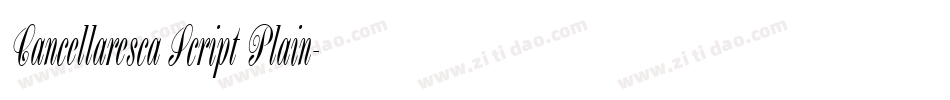 Cancellaresca Script Plain字体转换